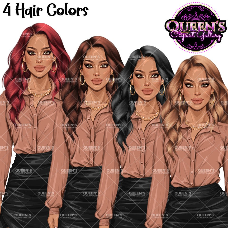Professional Woman Clipart PNG | Business Woman Clipart | Corporate Woman PNG | Office Woman Clipart | Fashion Girl