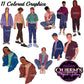 Gender neutral teen clipart featuring diverse teenagers and students in casual outfits, inclusive youth color PNG graphics with transparent backgrounds
