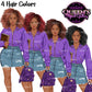 Afro Teen Girl Clipart PNG | Teen Girl in Denim Skirt | Black Teen Girl Clipart | High School Girl Graphics | Fashion Teen PNG
