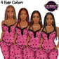 African American black pajama girl clipart PNG featuring a stylish woman in heart print pink sleepwear with long braids hairstyle in four hair colors and transparent background. Woman clipart PNG, modern female illustration for planners, websites, educational resources, and commercial use. 