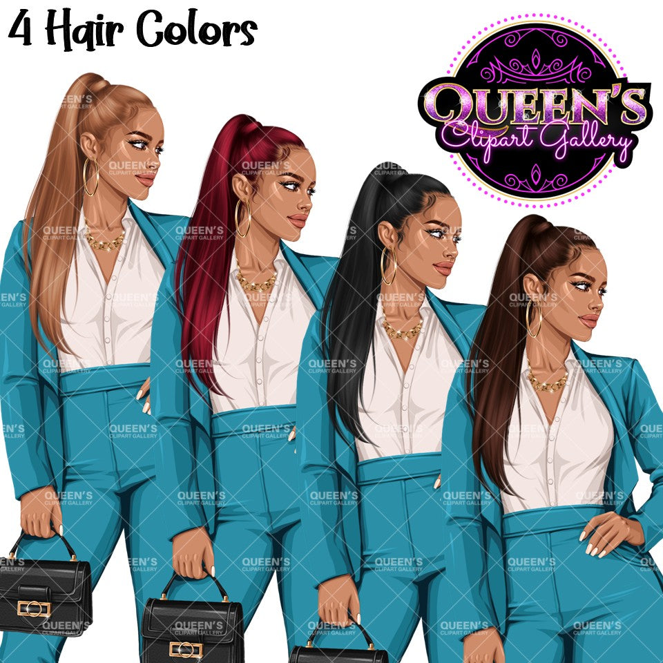 Business Woman Clipart | Executive Woman Clipart | Boss Lady PNG | Professional Woman Graphics | Fashion Women Clipart