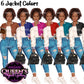 Afro Teen Girl Clipart PNG | High School Girl Clipart | Black Teen Student Illustration | Fashion Teen Girl PNG