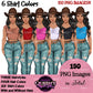 Fashion Woman Clipart Bundle PNG | Cowgirl Woman Clipart | Western Fashion Girls | Denim Fashion Illustration