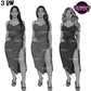 Black and white fashion woman clipart wearing elegant midi dresses with side slits, featuring straight, braided and long wavy hairstyles, PNG images with transparent backgrounds
