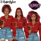 Afro Teen Girl Clipart PNG | Teen Girl in Denim Skirt | Black Teen Girl Clipart | High School Girl Graphics | Fashion Teen PNG