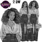 Black woman business clipart in grayscale featuring natural Afro hair and braided hairstyles with professional clothing and handbags, transparent background PNG.
