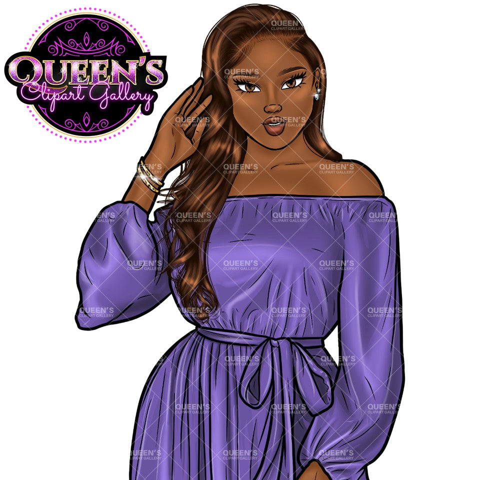 Woman in Dress, Afro Woman Clipart, Fashion Girl Clipart, Fashion Illustration Clipart, Black Girl Magic, Girl Boss, Planner Girl Clipart