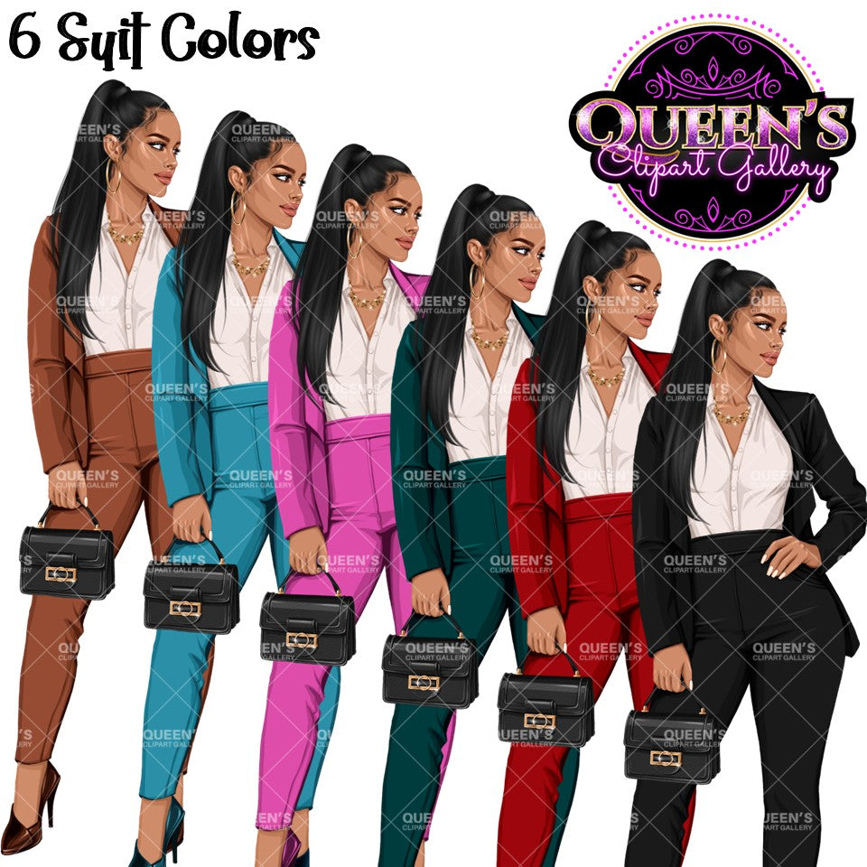 Business Woman Clipart PNG | Executive Woman Clipart | Boss Lady PNG | Professional Woman Graphics | Fashion Business Woman Clipart