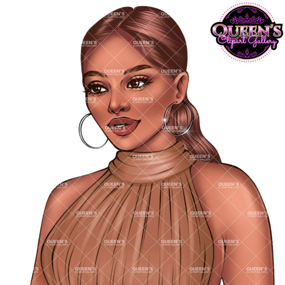 Fashion Woman Clipart PNG | Elegant Jumpsuit Clipart | Woman Illustration | Fashion Illustration PNG