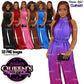 Black woman fashion clipart PNG featuring elegant Afro woman illustrations in colorful formal high-neck jumpsuits with braided and natural hairstyles, clutch purses, and transparent backgrounds.
