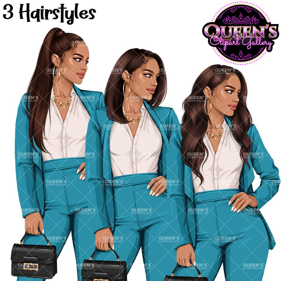 Business Woman Clipart | Executive Woman Clipart | Boss Lady PNG | Professional Woman Graphics | Fashion Women Clipart
