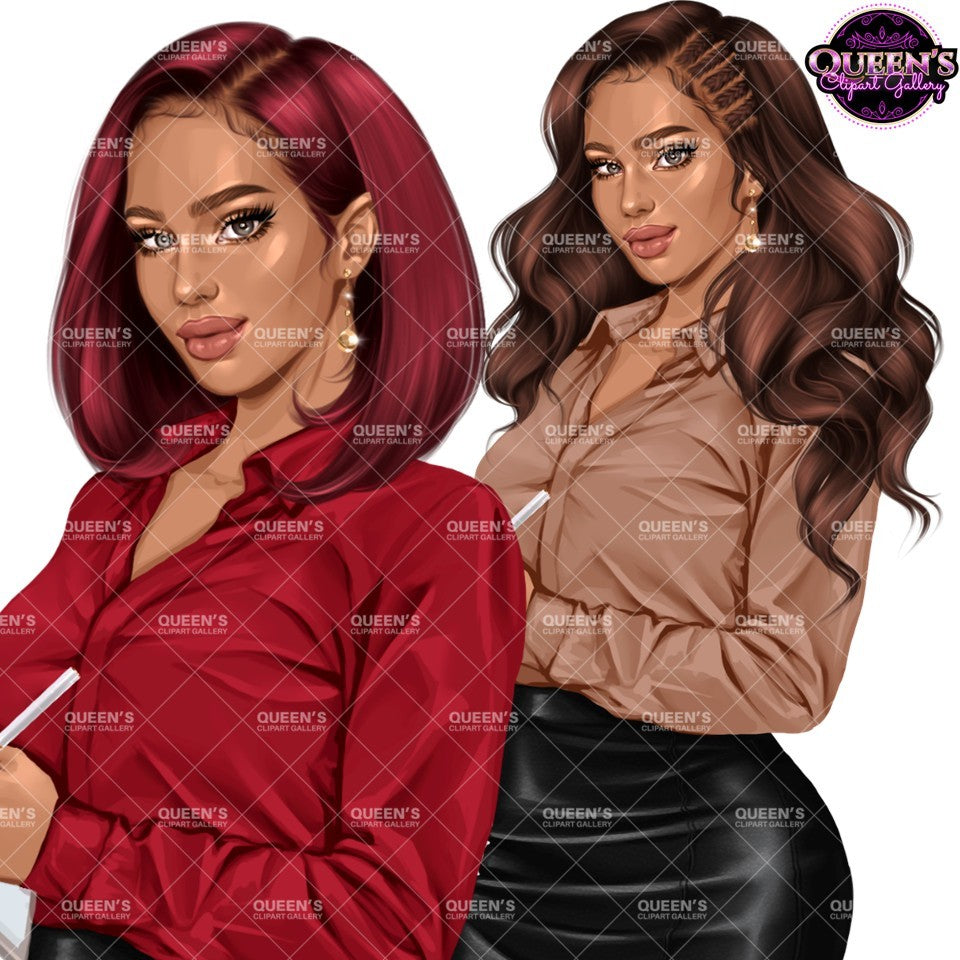 Business Woman Clipart Bundle | Professional Woman PNG Collection | Fashion Girl | Fashion Illustration