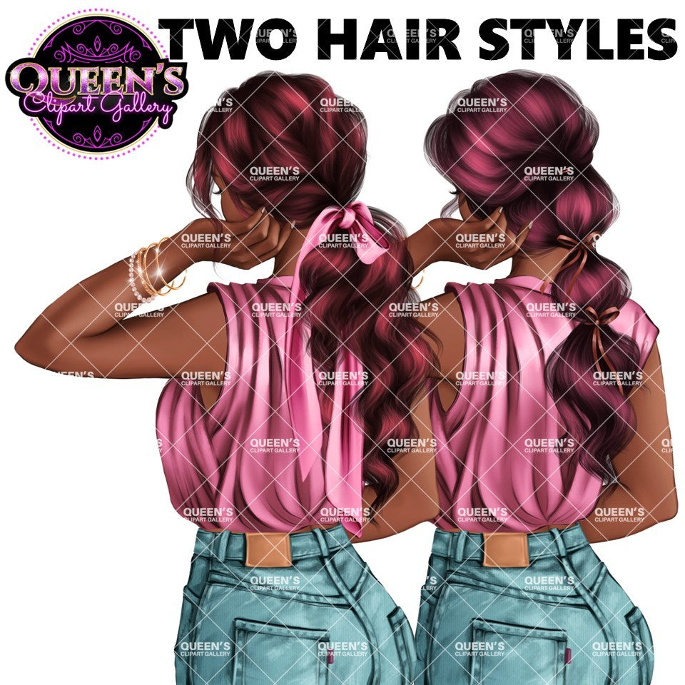 Back View Clipart | Back Turned | Fashion Girl Clipart | Fashion Illustration | Fashion Clipart | Planner Cover | Girl Clipart | Planner Girl