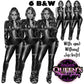 Woman in leather bodysuit | Girl boss | Lady boss | Woman clipart png | Fashion girl clipart | Fashion illustration clipart | Curvy girl clipart
