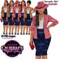 Black business woman clipart in blazer and pencil skirt with transparent backgrounds.