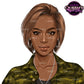 Military Female Soldier | Afro Military Woman Clipart | Female Soldier PNG | Black Military Woman Clipart | Veterans Day Graphics