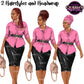 African American business woman clipart featuring braids, natural curly hair, and headwrap hairstyle options with professional office attire and handbag.