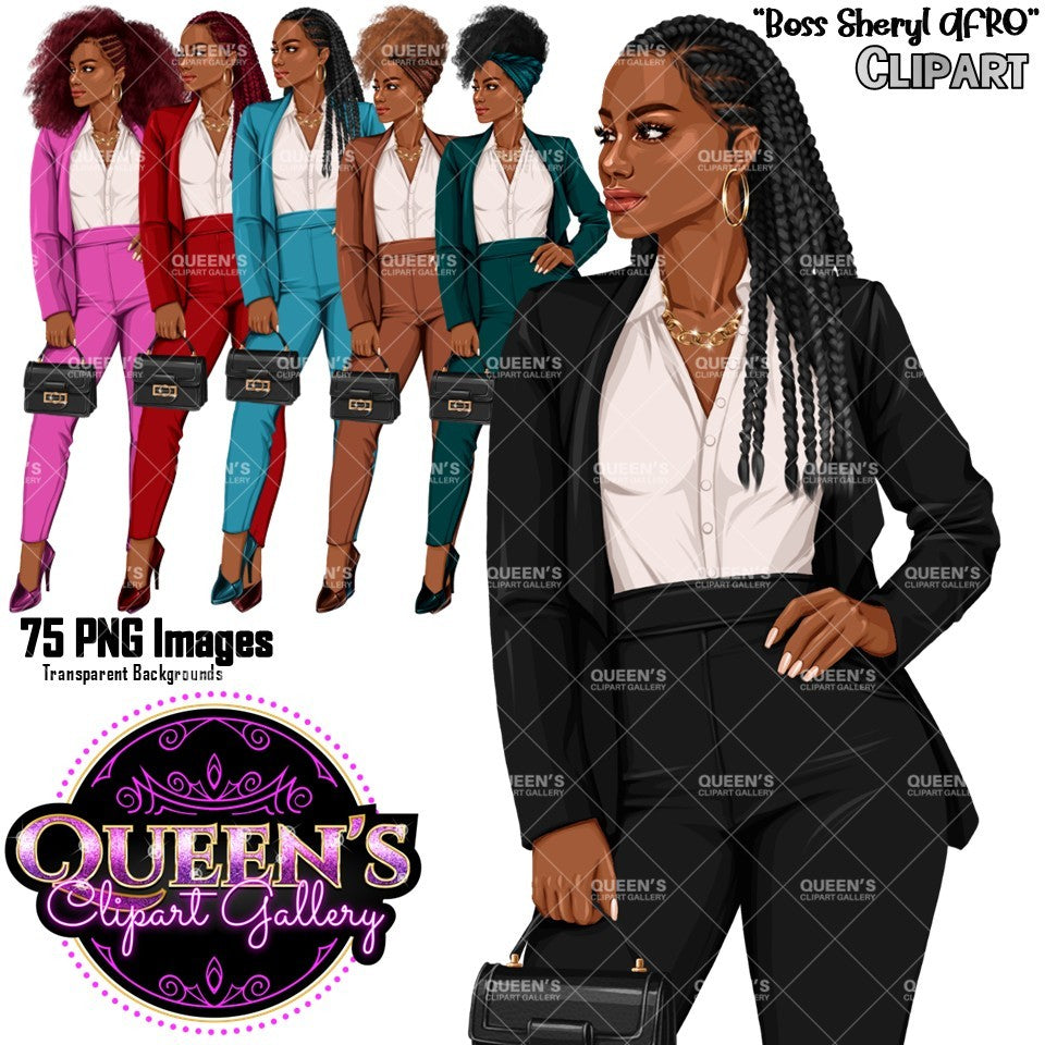 Business Woman Clipart | Executive Woman Clipart | Boss Lady PNG | Professional Woman Graphics | Fashion Women Clipart