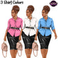 Curvy African American business woman clipart featuring pink, white, and blue blouse color options with natural hair, pencil skirt, handbag, and transparent PNG backgrounds.