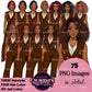 Afro woman, Boss lady, Business Lady, Lady boss clipart, Boss babe, Fashion girl clipart, Business woman clipart, Fashion illustration, Woman in suit