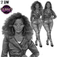 Fashion Woman Clipart Bundle PNG | Leather Jacket and Denim Jeans Clipart | Afro and White Woman Clipart | Denim Outfit Illustration