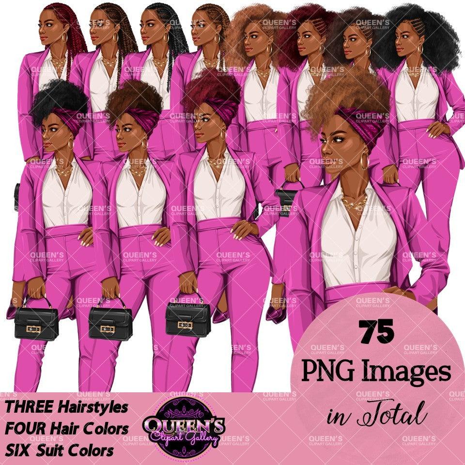 Business Woman Clipart | Executive Woman Clipart | Boss Lady PNG | Professional Woman Graphics | Fashion Women Clipart