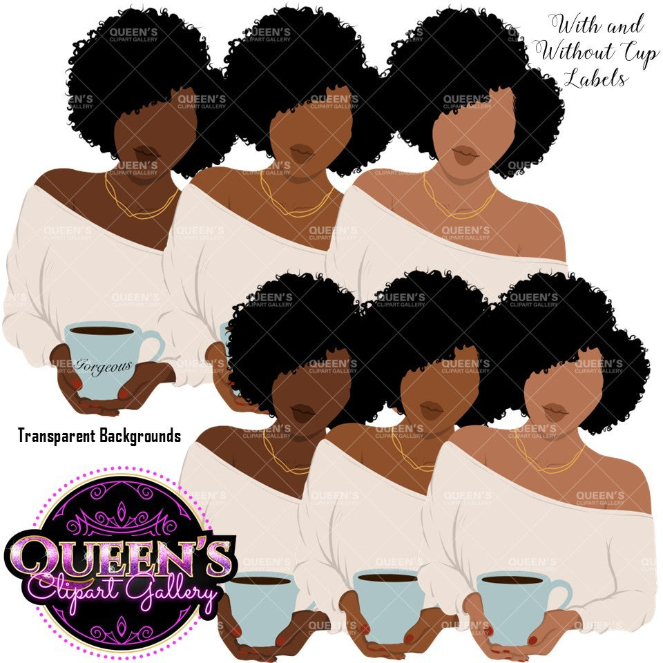 Black Woman Flat Clipart Bundle | Flat Illustration | Flat Design | Black Woman Clipart | Black Girl Magic