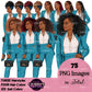 Business Woman Clipart | Executive Woman Clipart | Boss Lady PNG | Professional Woman Graphics | Fashion Women Clipart