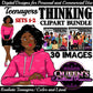 High School Teen Clipart Bundle | Teen Student Clipart | High School Students PNG | Diverse Teenagers Clipart