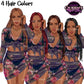 Floral swimsuit clipart PNG featuring a stylish  African American woman in a floral bathing suit with sheer cover-up and multiple hair colors and transparent background. Fashion woman clipart PNG, stylish female illustration for planners, websites, branding, and commercial use.