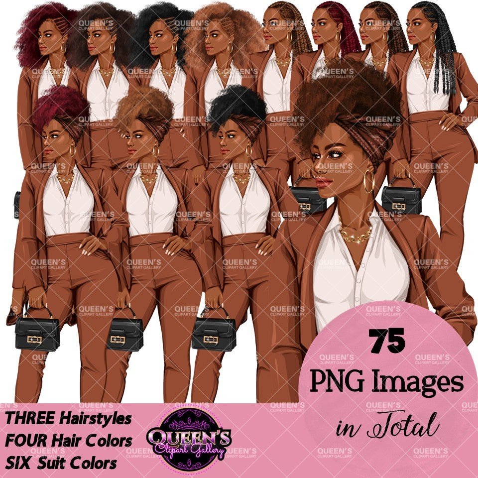 Business Woman Clipart | Executive Woman Clipart | Boss Lady PNG | Professional Woman Graphics | Fashion Women Clipart