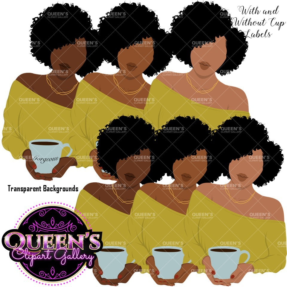 Black Woman Flat Clipart Bundle | Flat Illustration | Flat Design | Black Woman Clipart | Black Girl Magic