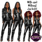 African American woman in leather bodysuit | Girl boss | Lady boss | Afro woman clipart png | Fashion girl clipart | Fashion illustration clipart | Curvy girl clipart