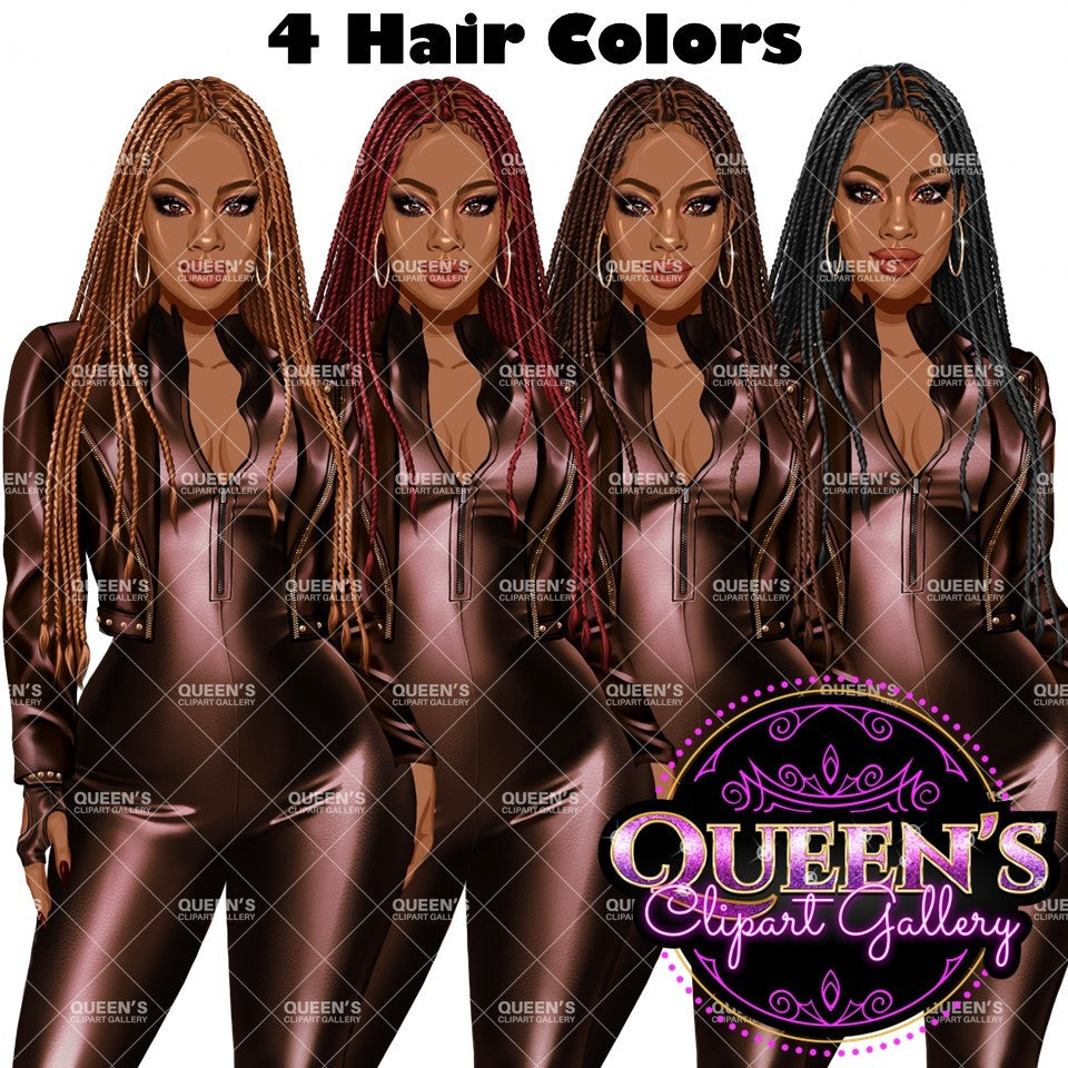 African American woman in leather bodysuit | Girl boss | Lady boss | Afro woman clipart png | Fashion girl clipart | Fashion illustration clipart | Curvy girl clipart