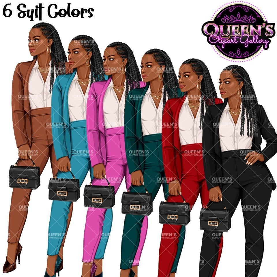 Business Woman Clipart | Executive Woman Clipart | Boss Lady PNG | Professional Woman Graphics | Fashion Women Clipart