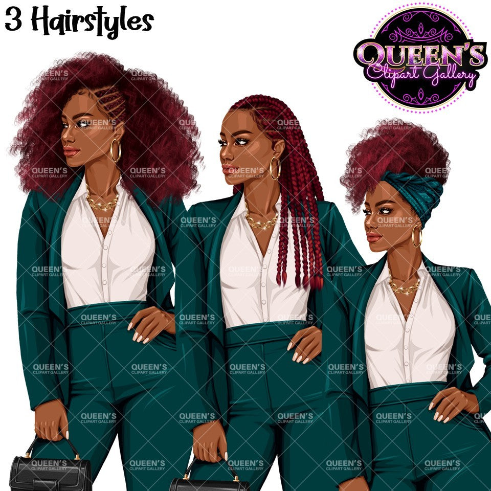 Business Woman Clipart | Executive Woman Clipart | Boss Lady PNG | Professional Woman Graphics | Fashion Women Clipart