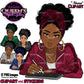 Fashion Clipart | Black Girl Magic Clipart | Black Girl Clipart | Afro Girl Clipart | Afro Woman | Technology Clipart | Girl Boss Clipart