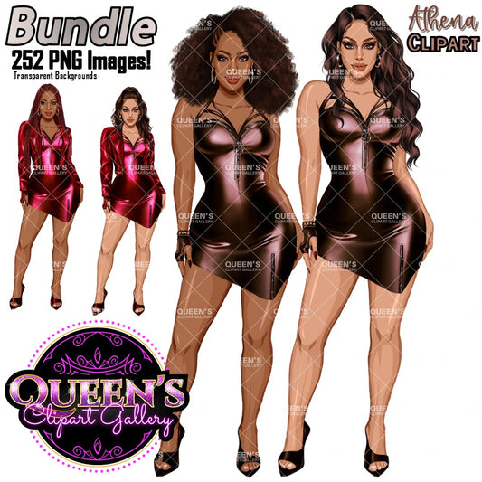 Afro woman in leather dress, Girl boss, Lady boss, Black girl magic, Fashion girl clipart, Fashion illustration clipart, Curvy girl clipart