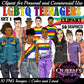 LGBTQ teen clipart collection featuring diverse teenagers in Pride rainbow clothing, inclusive LGBTQ youth PNG images with transparent backgrounds