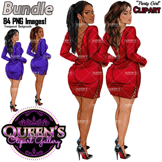 Back view, Red dress, Elegant woman, Fashion girl clipart, Fashion illustration clipart, Black girl magic, Woman in dress, Curvy woman png