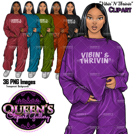 Afro Girl Clipart, Afro Woman Clipart, Fashion Girl Clipart, Fashion Illustration Clipart, Black Girl Magic, Girl Boss, African American