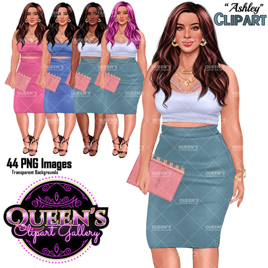 Fashion Girl Clipart | Woman Clipart | Planner Girl PNG | Fashion Girl Illustration | Journal Illustration