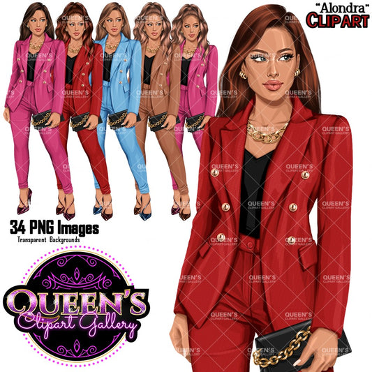 Boss girl, Fashion girl clipart, Fashion illustration clipart, Boss lady clipart, White woman clipart, Business woman, Curvy woman png