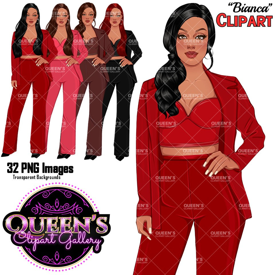 Business Woman Clipart | Woman In Suit Clipart | Boss Lady PNG | Fashion Woman Clipart | Fashion Girl Clipart