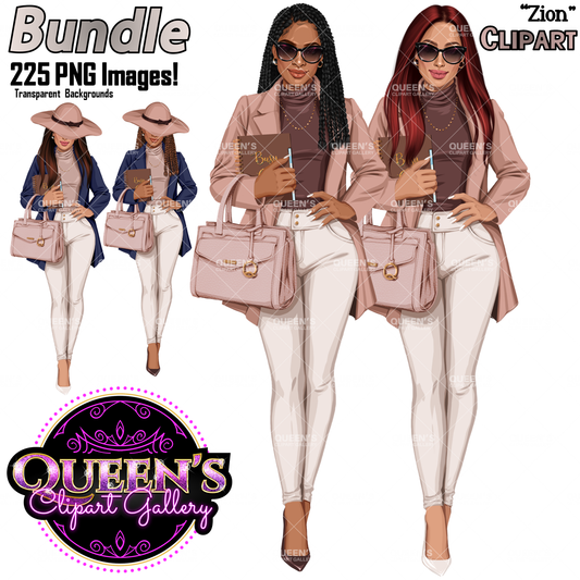 Planner girl clipart, Afro girl clipart, Lady boss clipart, Girl boss clipart, Fashion girl, African American woman, Business woman clipart