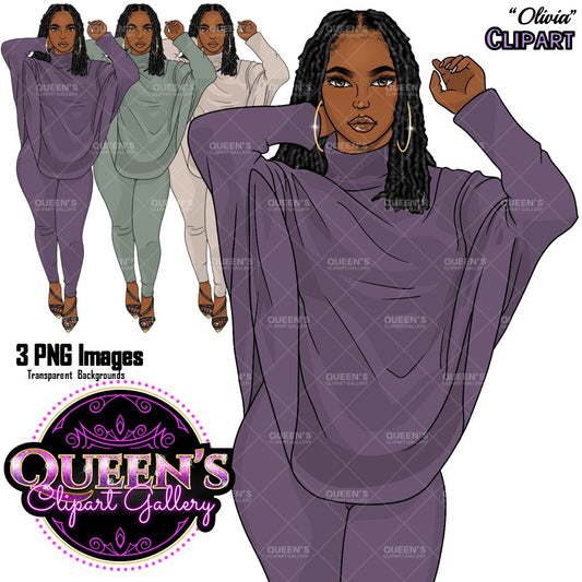 Black girl PNG | Afro girl clipart | Fashion girl clipart | Black woman clipart | Black girl magic | Curvy girl clipart | African American