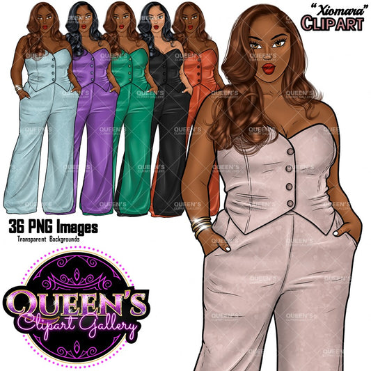 Afro Girl Clipart, Afro Woman Clipart, Fashion Girl Clipart, Fashion Illustration Clipart, Black Girl Magic, Girl Boss, African American