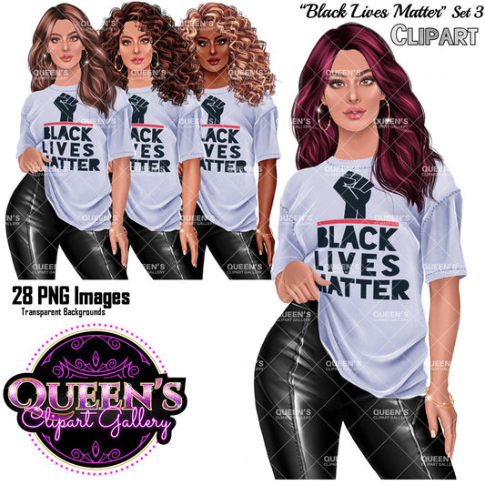 Black Lives Matter Clipart PNG Bundle | Black Lives Matter Woman Clipart | Diversity Clipart | Social Justice PNG | Black Girl Magic Clipart
