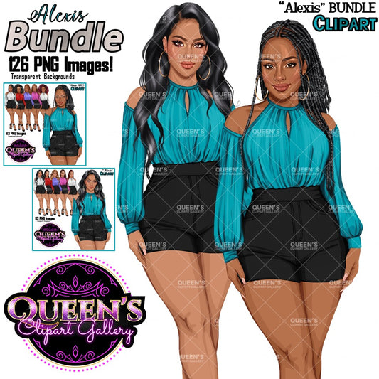 Girl boss | Lady boss | Afro girl clipart | Fashion girl clipart | Fashion illustration | Curvy girl | Woman in shorts | African American Woman