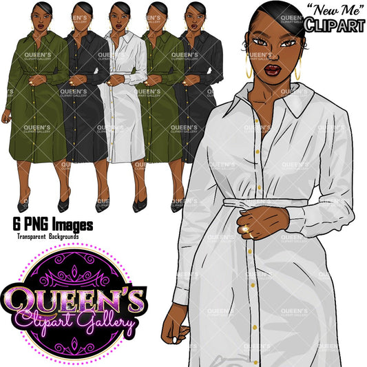 Afro girl clipart | Fashion clipart | Black woman clipart | Black girl magic | Fashion girl clipart | Girl boss clipart | Black girl | Curvy girl